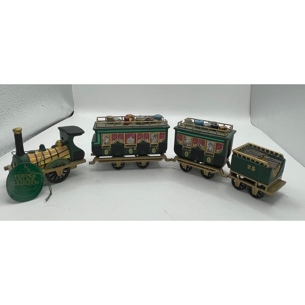 Dept 56 Heritage Village The Flying Scot Train Set 4 Porcelain Pieces 5573-5